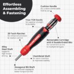 Megapro Marketing USA NC 211R2C36RD Ratcheting Screwdriver, Red - Image 2