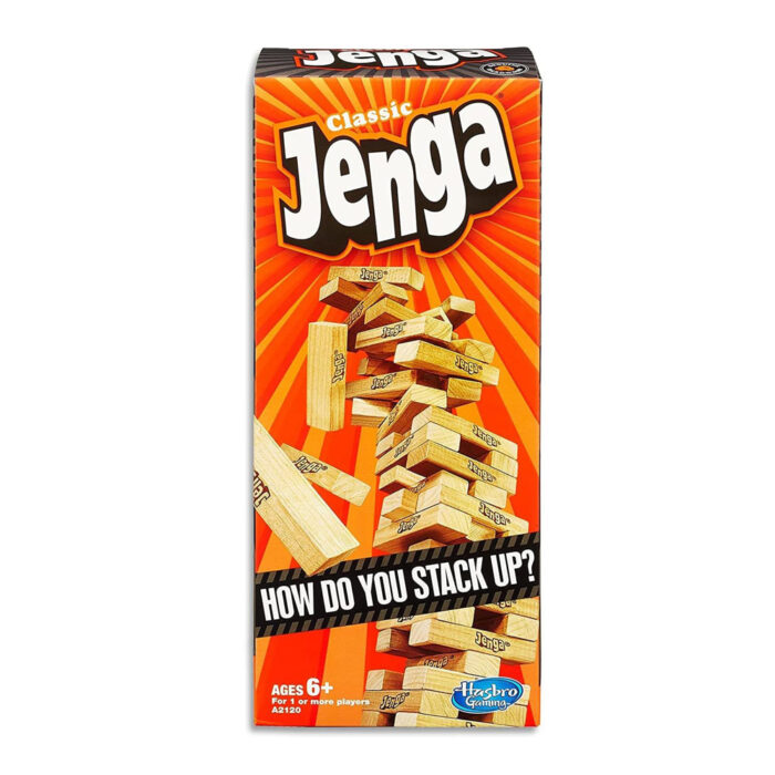Hasbro Jenga Classic Game with Genuine Hardwood Blocks,Stacking Tower Game - Image 1